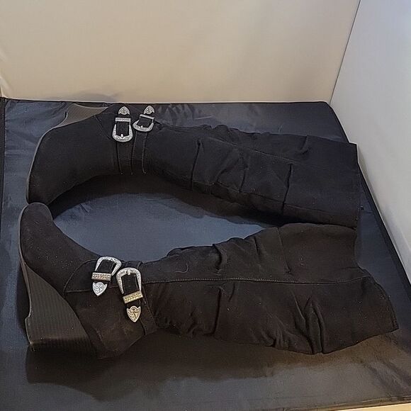 SO LIMOUSINE WOMEN"S KNEE LENGTH WEDGE BOOT - Picture 9 of 15